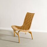 Swedish Sculptural Mid Century Wooden Armchair by Bruno Mathsson, 1960s