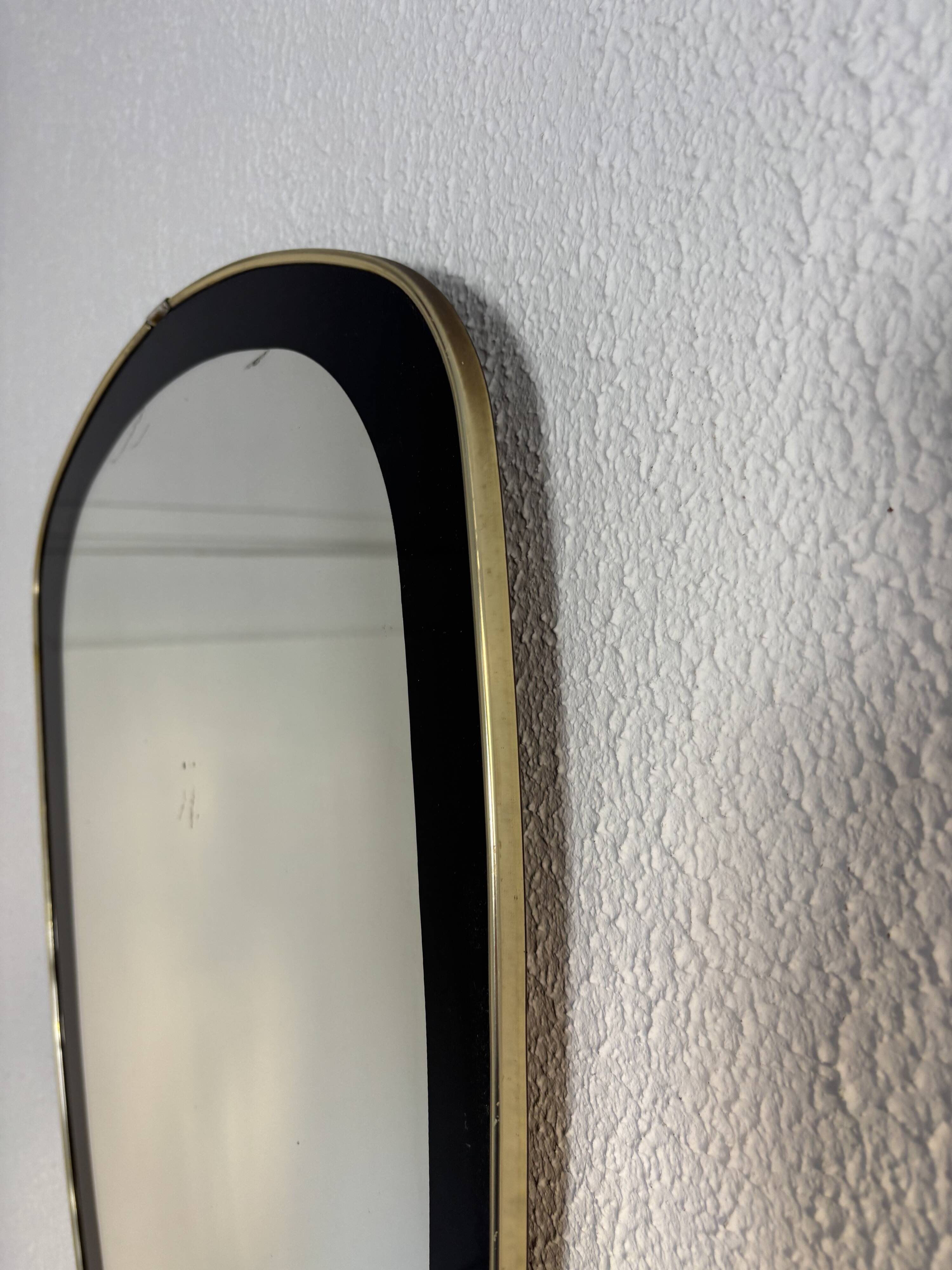 Vintage 1960 asymmetrical mirror - 69 x 35 cm