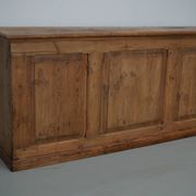 Vintage rustic German pine apothecary cabinet / shop counter, 1930s