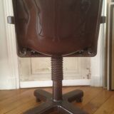 Brown Chair in metal and plastic by Ettore Sottsass for Olivetti Synthesis