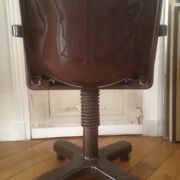 Brown Chair in metal and plastic by Ettore Sottsass for Olivetti Synthesis