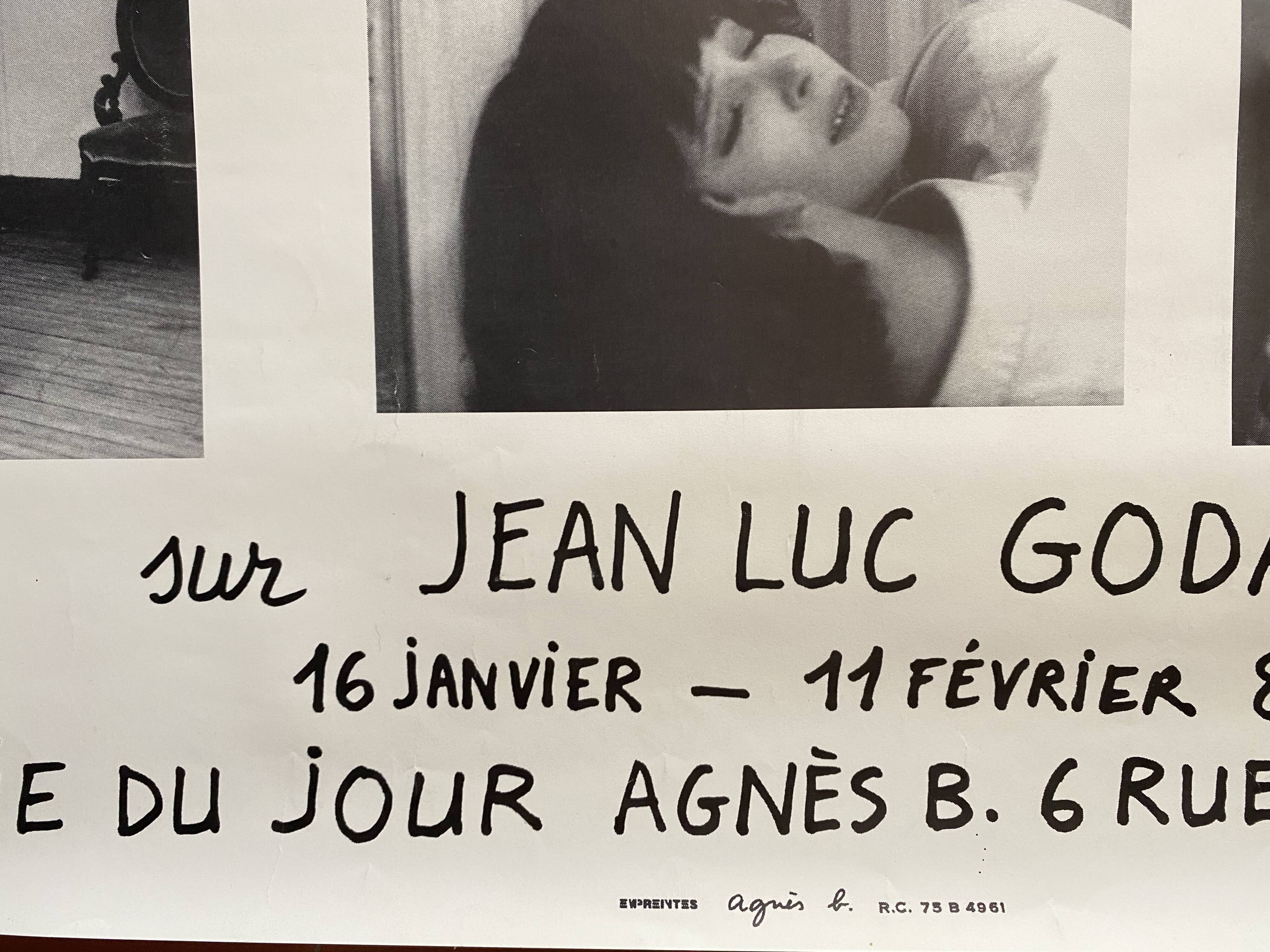 Original poster exhibition Jean-Luc Godard Gallery of the day Agnès B 1986