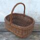 Old hand-woven wicker basket