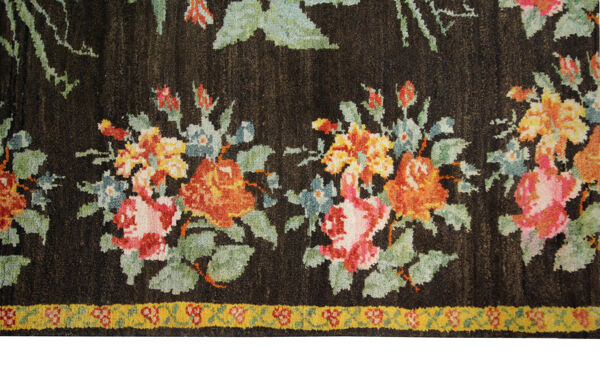 tapis karabage, tapis floral tissé à la main 135x220cm