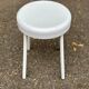 Vintage white stool from the 70s — Space Age / Pop Art design