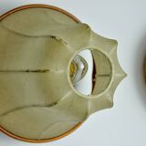 Pair of pear-shaped "cocoon" wall lights, resin and pine, Italy, 1970