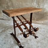 Antique shoe rack side table bench