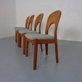 Vintage Morten Dining Chairs in Teak by Niels Koefoed for Hornslet Møbelfabrik, 1970s, Set of 4
