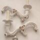 Large hand-painted gilded chandelier mangani ceramiche porcelain