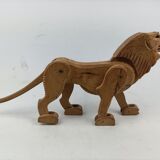 Articulated wooden lion