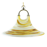 Large cosack pendant lamp acrylic and brassl 1970s space age hanging lamp