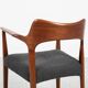 Chaise danoise vintage avec accoudoirs en teck par Arne Hovmand Olsen pour Mogens Kold 1960