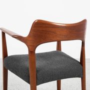 Midcentury Danish chair with armrests in teak by Arne Hovmand Olsen for Mogens Kold 1960s