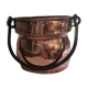 Old copper pot cover with cove