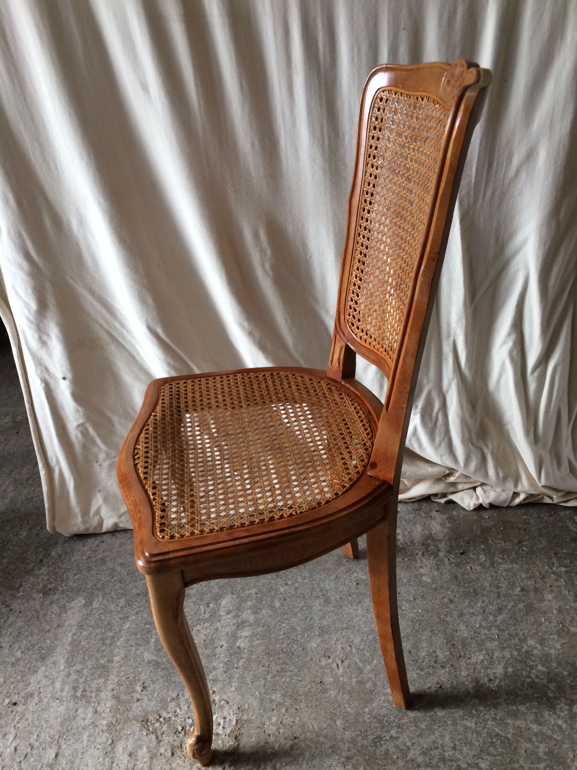Series of 8 Chairs Style LOUIS XV Wood - Assise - Vintage Cannés File