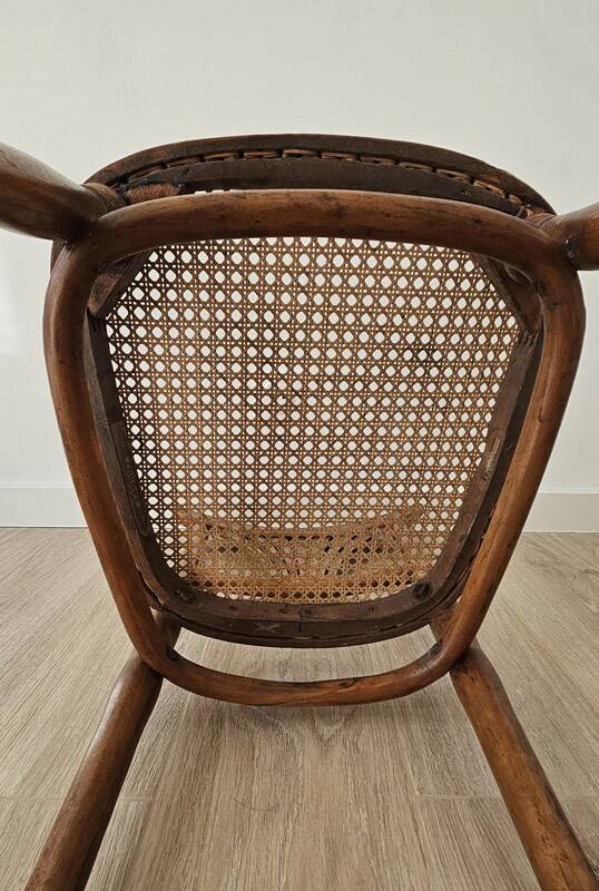 Vintage Thonet chair, wood and caning, no. 221.