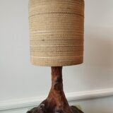 Lampe pied en bois