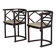 Model 728 'Fledermaus' chairs attributed to Josef Hoffmann for J & J Kohn,