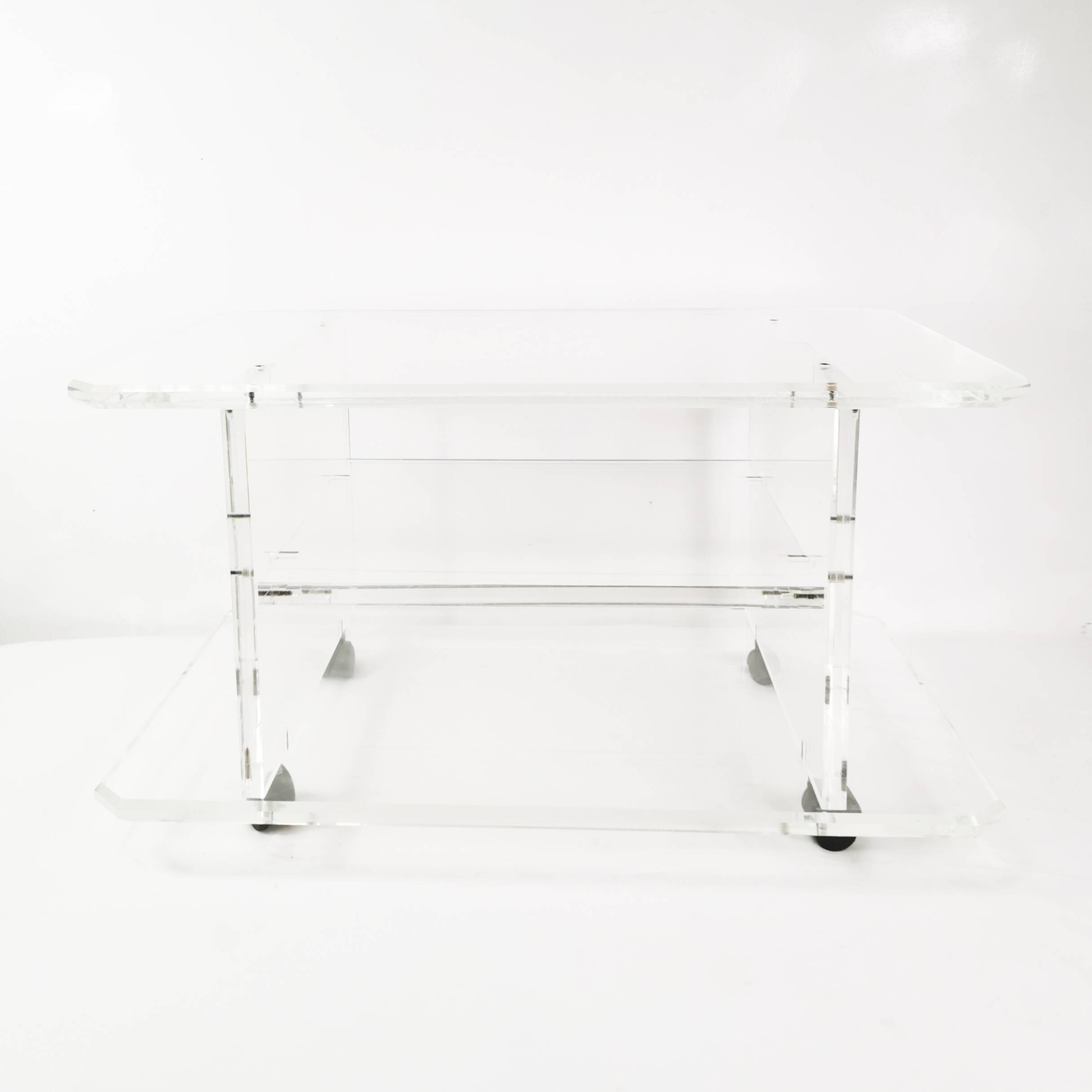 Plexiglass audio-TV cabinet, Italy, 1970s.