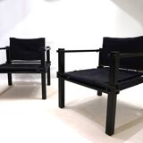 Bofinger set of 2 Farmer lounge chairs with table by Gerd Lange, 1960