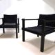 Bofinger set of 2 Farmer lounge chairs with table by Gerd Lange, 1960