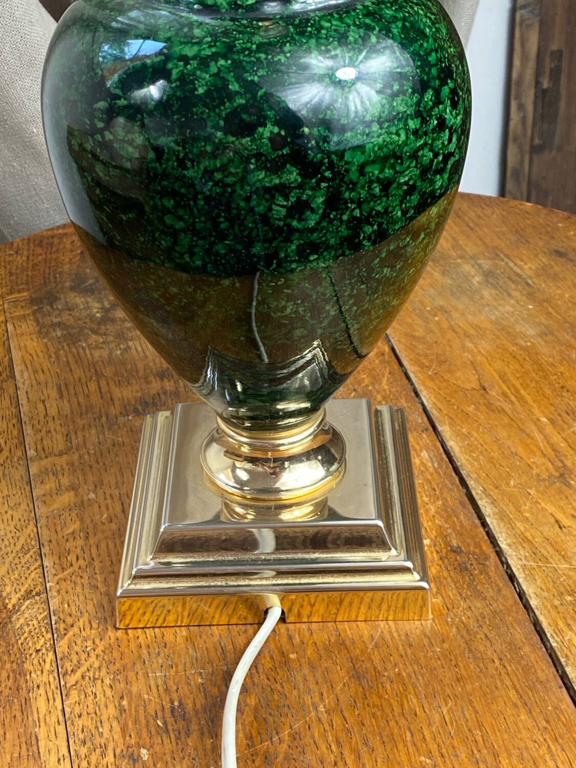 Ceramic and brass lamp Schuytener