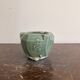 Cendrier rince-pinceaux porcelaine céladon vert caractères Fu Shou