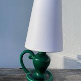 Vallauris lamp in green ceramic