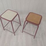 Pair of vintage school stools