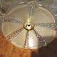 Pair of vintage wall lights in pale yellow granite glass