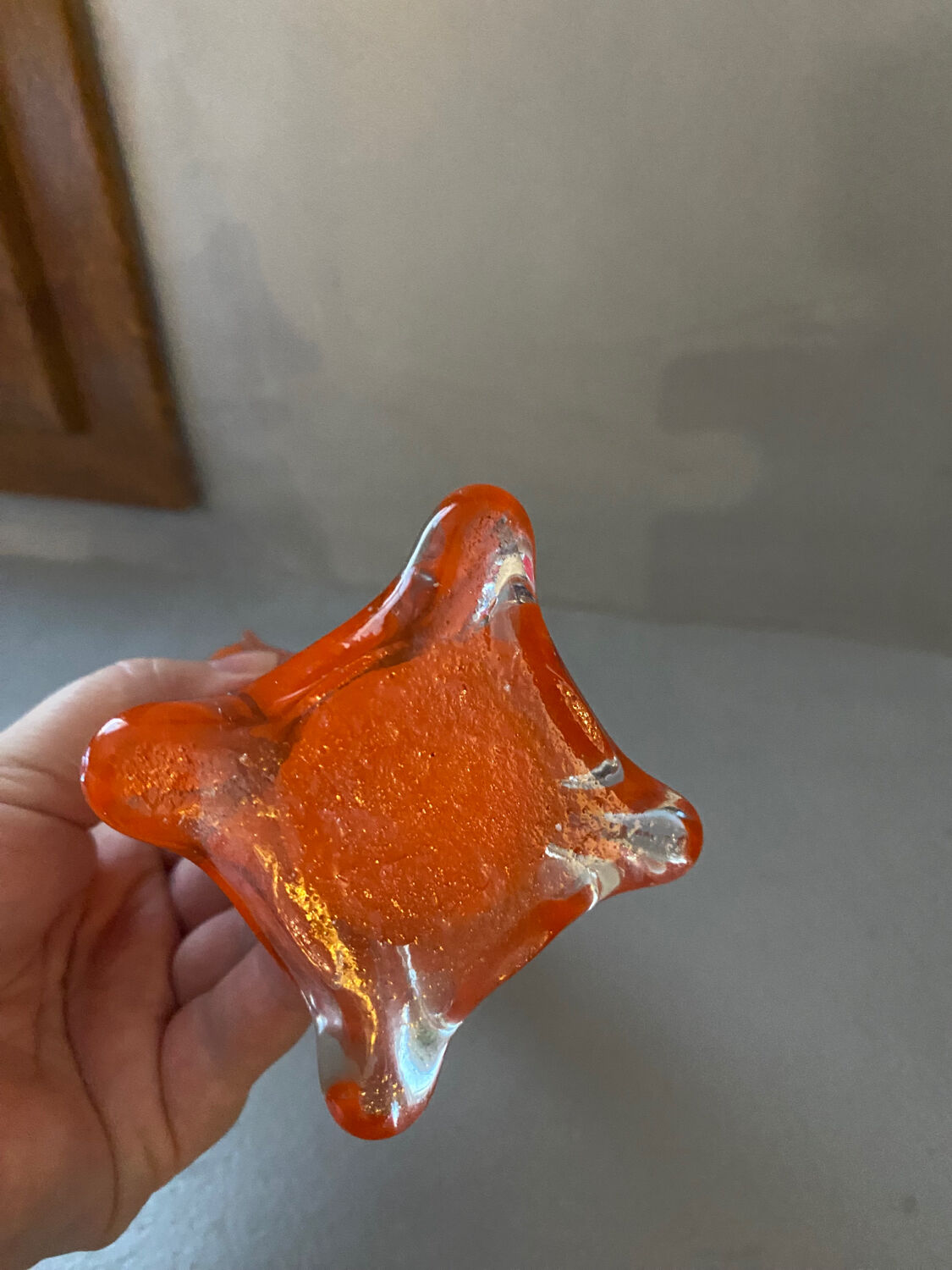 Vase vintage orange soliflore