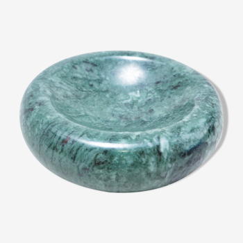 Round green marble ashtray