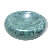 Round green marble ashtray