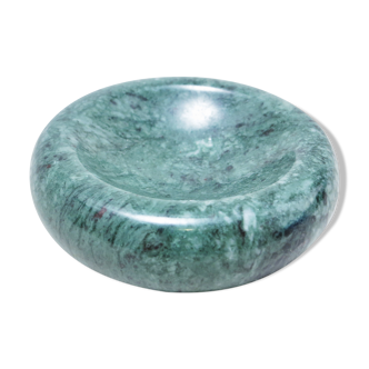 Round green marble ashtray