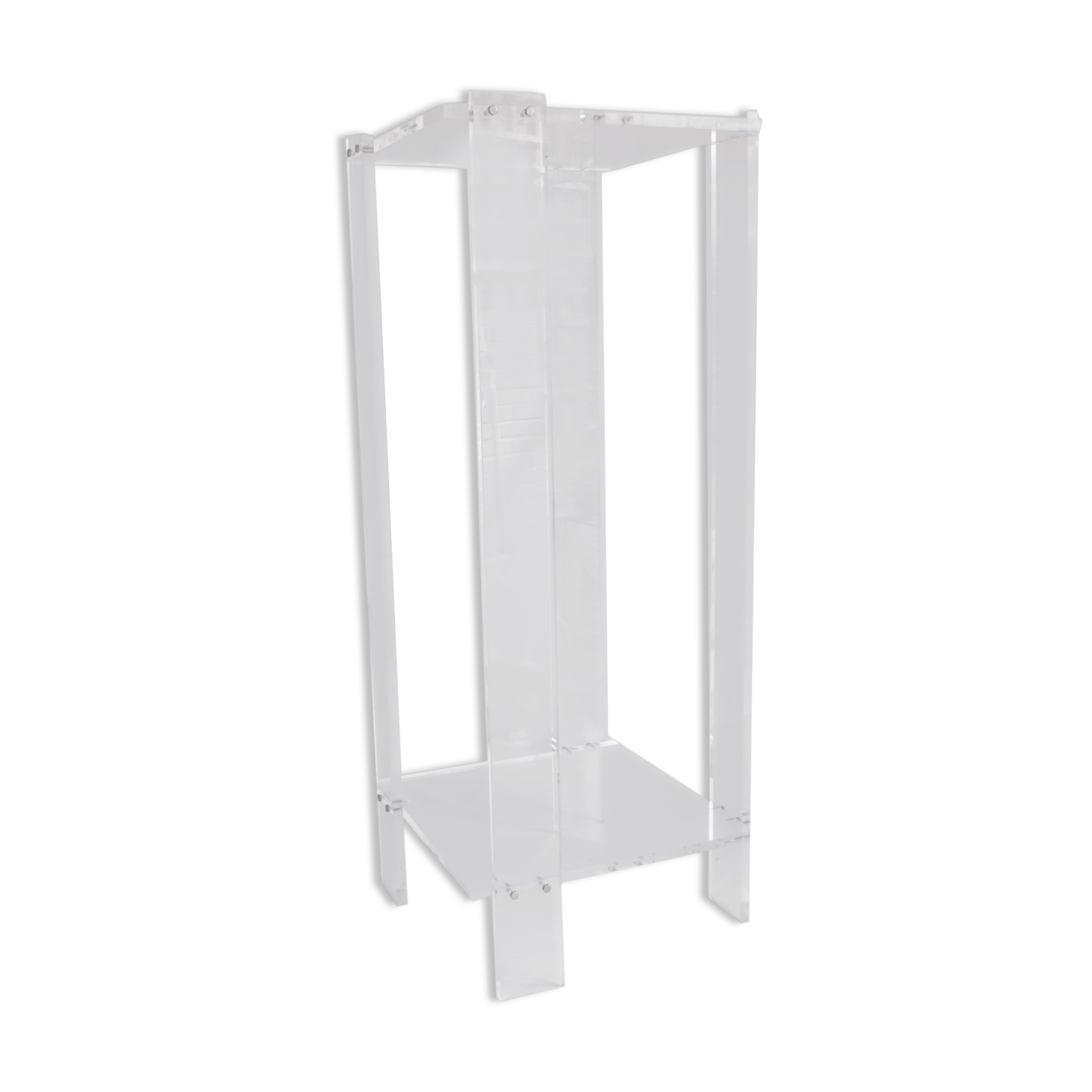 Tall lucite sidetable, 1970s.