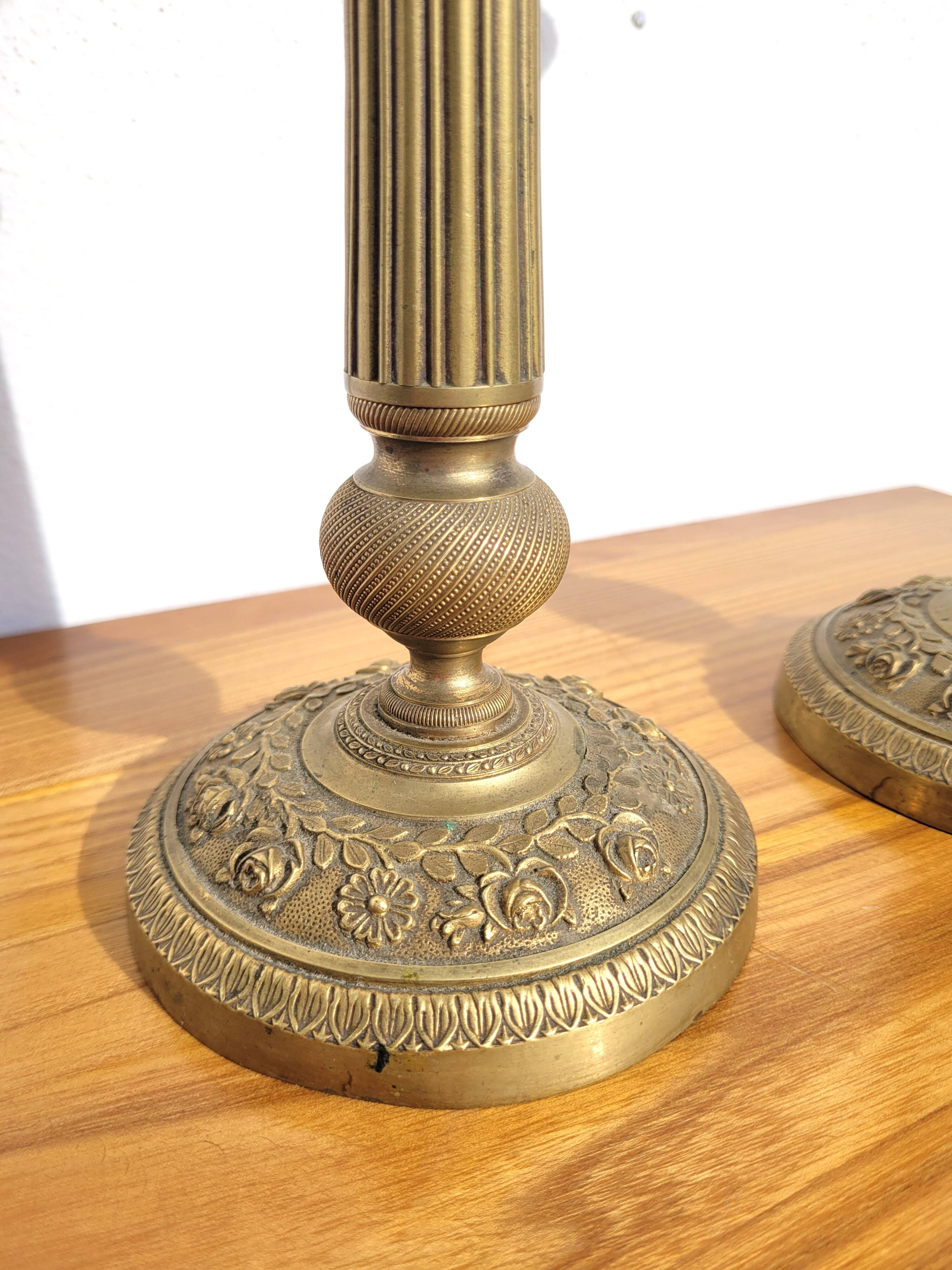Pair of 19th century Neoclassical candlesticks