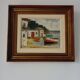 Signed painting house by the sea -oil on canvas