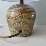 Lampe en grès de Jean Claude Monange, années 60