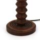 Dark wood column lamp by Charles Dudouyt, Brancusi style from the 1940s.