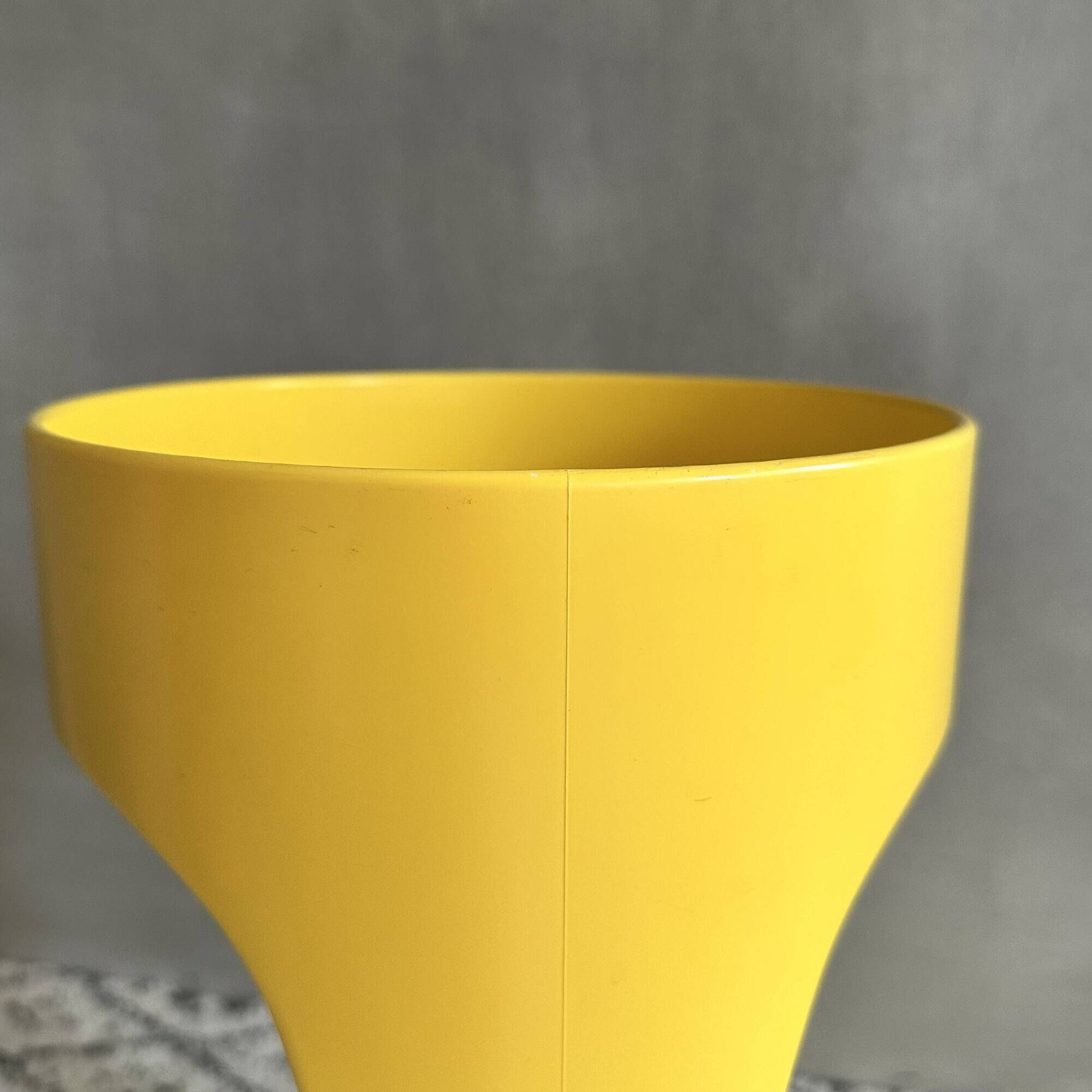 Vintage Umbrella Stand by Schönbuch, Umbrella Holder Yellow, Pop Art, Vinta