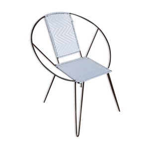 fauteuil vintage en métal - noir