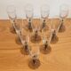 10 flûtes à champagne vintage Bormioli Rocco en cristal strié gris