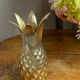 Pineapple vase in solid brass