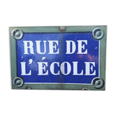 old enamelled street plaque
