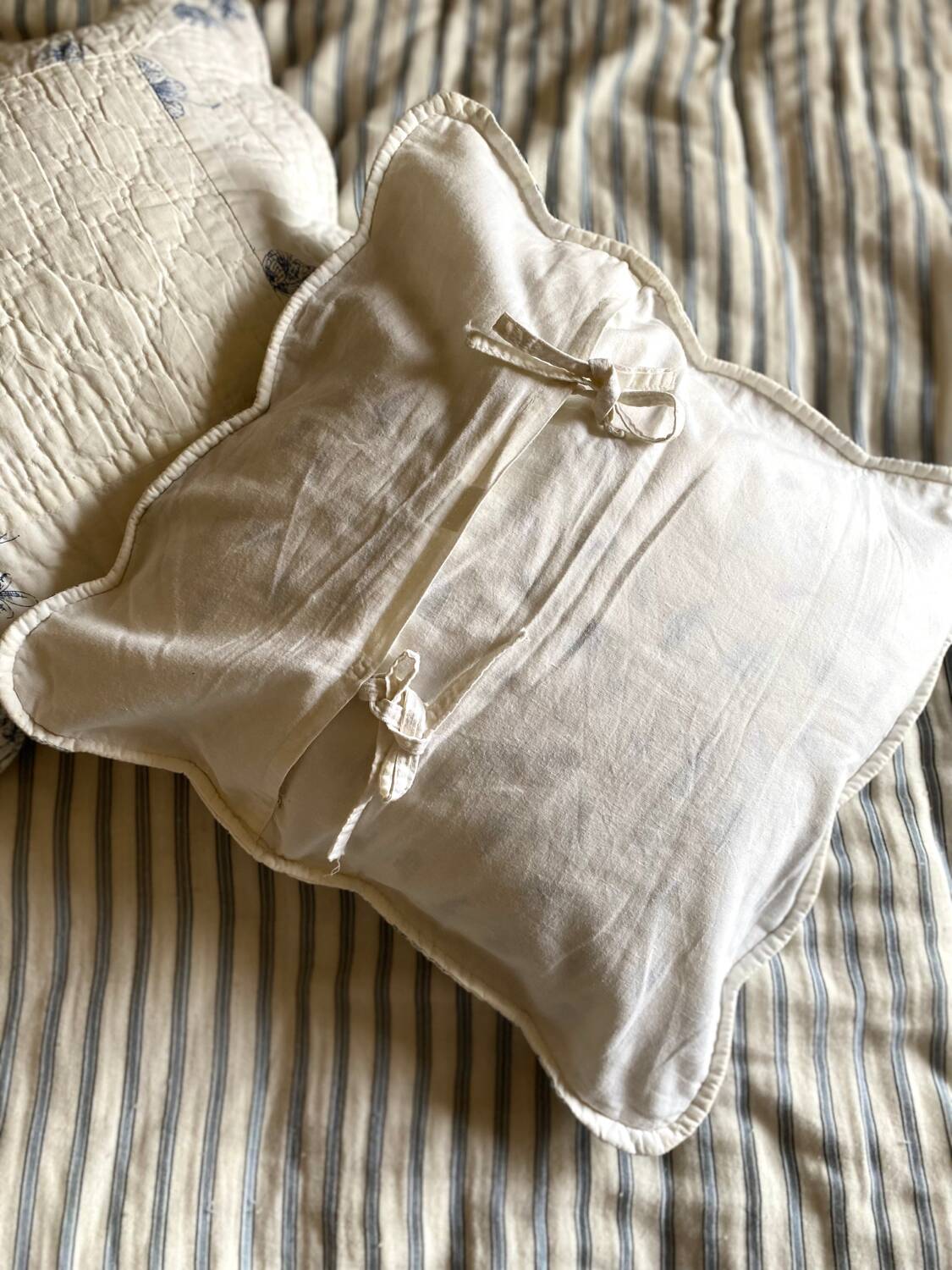 Paire de housses de coussin en coton en toile de Jouy