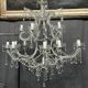 Pair of large Maria Theresa chandeliers. Crystal and glass.
