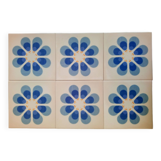 6 carreaux de céramique italienne, Saime Ceramiche. années 60