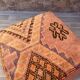 vintage Kilim Pouf, pouf marocain boujaad, housse de coussin de sol