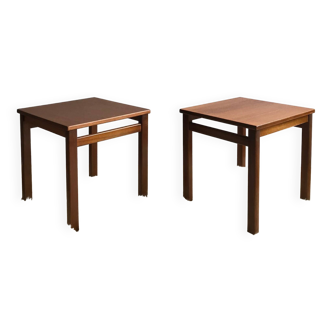 Paire de tables basses en teck