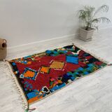 Handcrafted Moroccan Berber carpet 156 X 106 CM